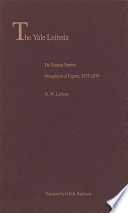 De summa rerum : metaphysical papers, 1675-1676 /