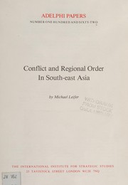 Conflict and regional order in South-east Asia /