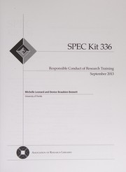 Responsible conduct of research training /