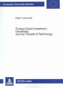 Foreign direct investment, ownership, and the transfer of technology /