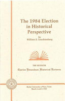 The 1984 election in historical perspective /