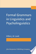 Formal grammars in linguistics and psycholinguistics /