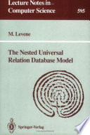 The Nested Universal Relation Database Model /