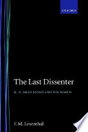 The last dissenter : H.N. Brailsford and his world /