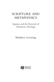 Scripture and metaphysics : Aquinas and the renewal of Trinitarian theology /