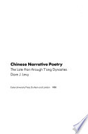 Chinese narrative poetry : the late Han through Tʻang dynasties /