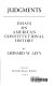 Judgments ; essays on American constitutional history /