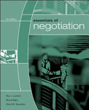 Essentials of negotiation /