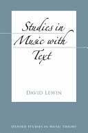 Studies in music with text /