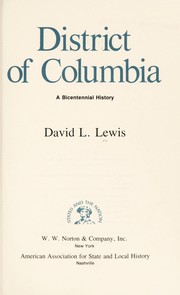 District of Columbia : a bicentennial history /