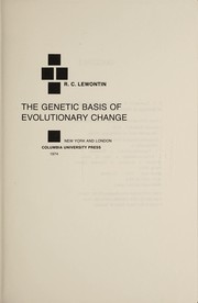 The genetic basis of evolutionary change /