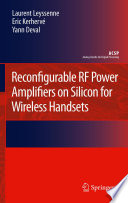 Reconfigurable RF Power Amplifiers on Silicon for Wireless Handsets /