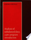 Analysis of unbalanced data : a pre-program introduction /