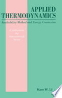 Applied thermodynamics : availability method and energy conversion /