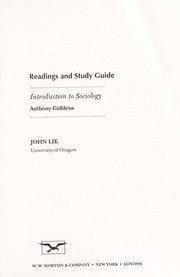 Readings and study guide : Introduction to sociology [by] Anthony Giddens /