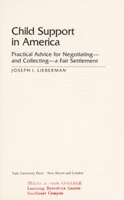 Child support in America : practical advice for negotiating--and collecting--a fair settlement /