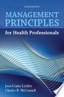Management principles for health professionals /