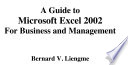 A guide to Microsoft Excel 2002 for business and management /