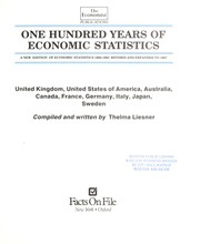 One hundred years of economic statistics : United Kingdom, United  States of America, Australia, Canada, France, Germany, Italy, Japan, Sweden /