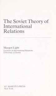 The Soviet theory of international relations /