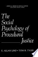 The social psychology of procedural justice /