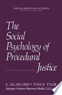 The social psychology of procedural justice /