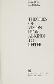 Theories of vision from al-Kindi to Kepler /