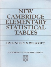 New Cambridge elementary statistical tables /