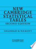 New Cambridge statistical tables /