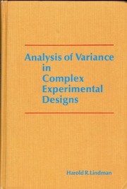 Analysis of variance in complex experimental designs /