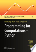 Programming for Computations - Python : A Gentle Introduction to Numerical Simulations with Python /