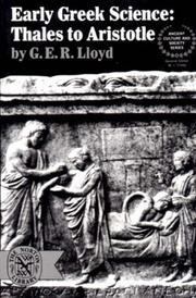 Early Greek science : Thales to Aristotle /