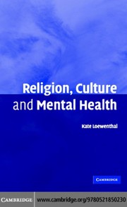 Religion, culture and mental health /