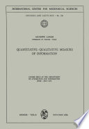 Quantitative-qualitative measure of information /