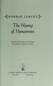 The waning of humaneness /