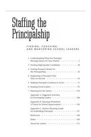 Staffing the principalship : finding, coaching, and mentoring school leaders /