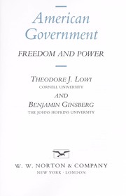 American government : freedom and power /