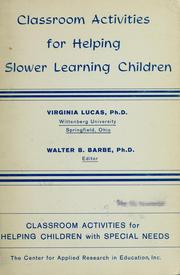 Classroom activities for helping slower learning children.