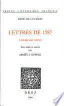 Lettres de 1587 : l'année des reîtres /