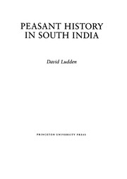 Peasant history in South India /