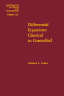 Differential equations : classical to controlled /