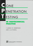 Cone penetration testing in geotechnical practice /