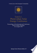 Tenth E.C. Photovoltaic Solar Energy Conference : Proceedings of the International Conference, held at Lisbon, Portugal, 8-12 April 1991 /