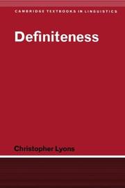 Definiteness /