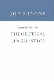 Introduction to theoretical linguistics.
