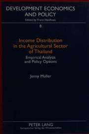 Income distribution in the agricultural sector of Thailand : empirical analysis and policy options /