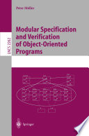 Modular specification and verification of object-oriented programs /