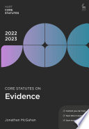 CORE STATUTES ON EVIDENCE 2022-23.