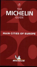 MICHELIN GUIDE 2020 MAIN CITIES OF EUROPE : restaurants.