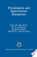 Privatization and State-Owned Enterprises : Lessons from the United States, Great Britain and Canada /